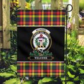 McIndoe Tartan Crest Garden Flag - Welcome Style
